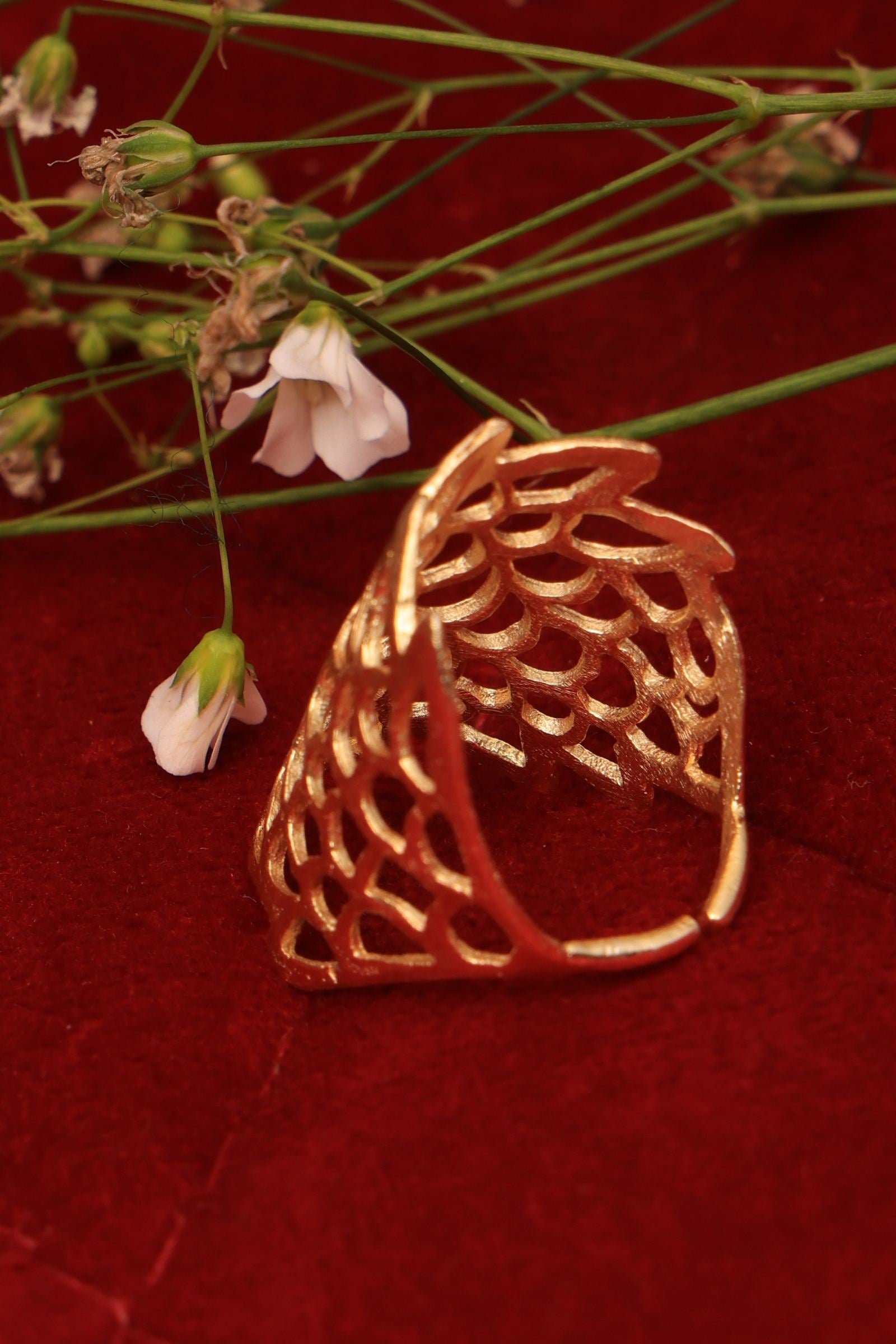 Gold Jali Ring