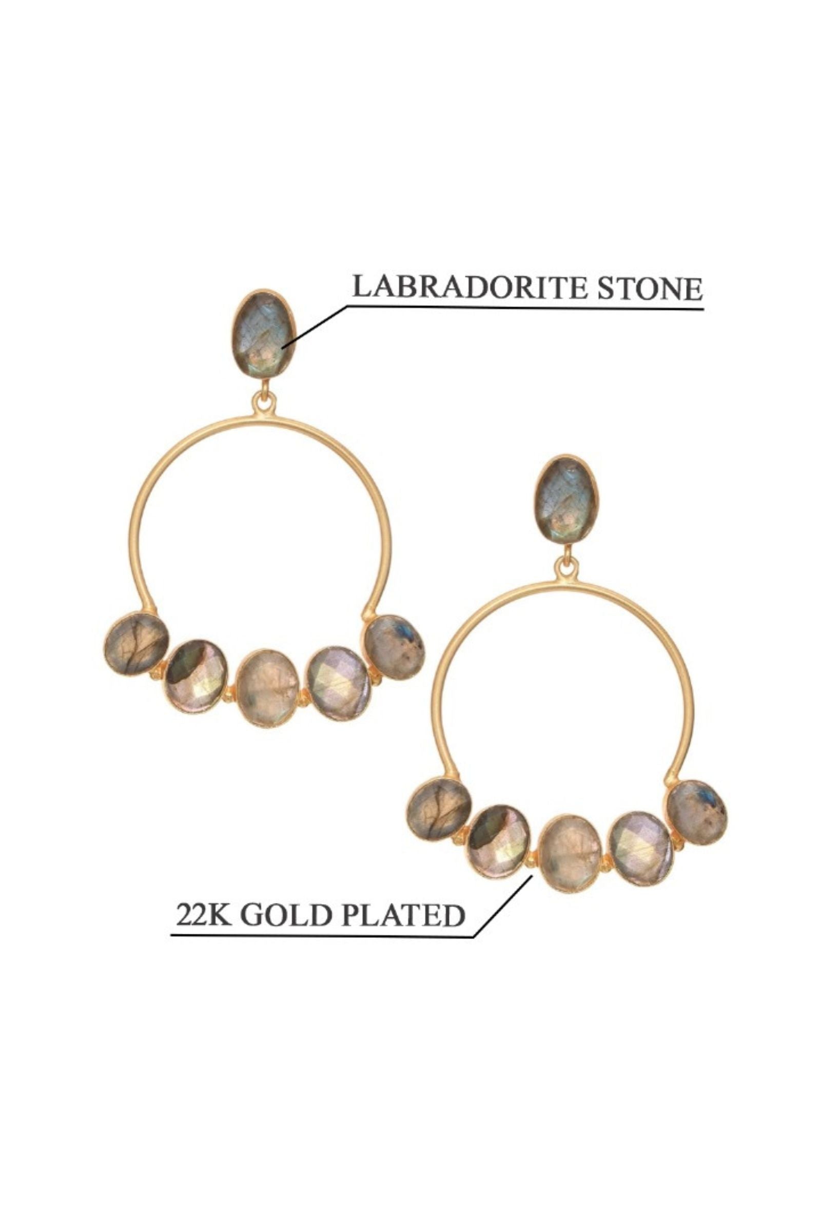 Labradorite Twilight Hoops Earring