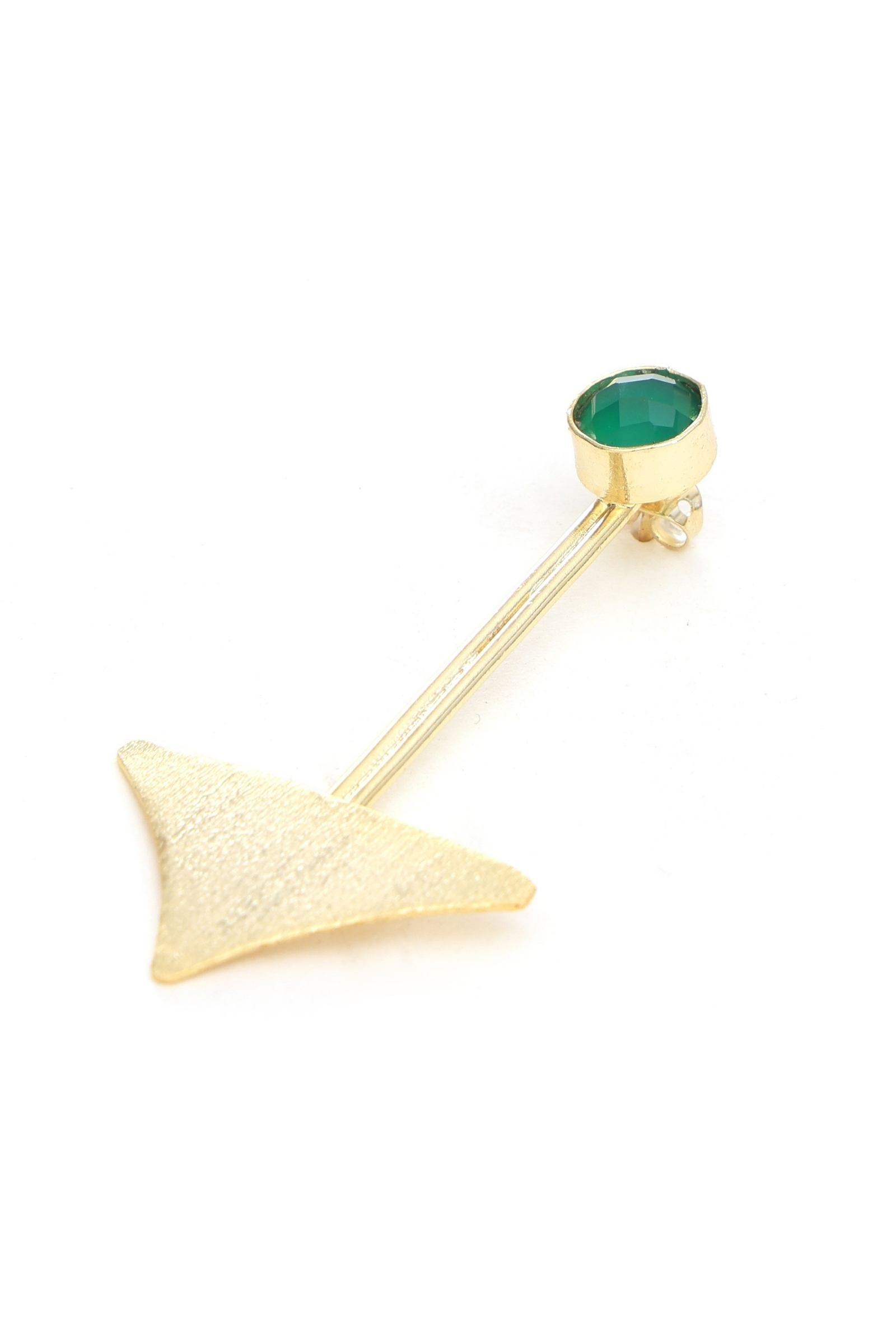 Green Onyx Egyptian Long Earring