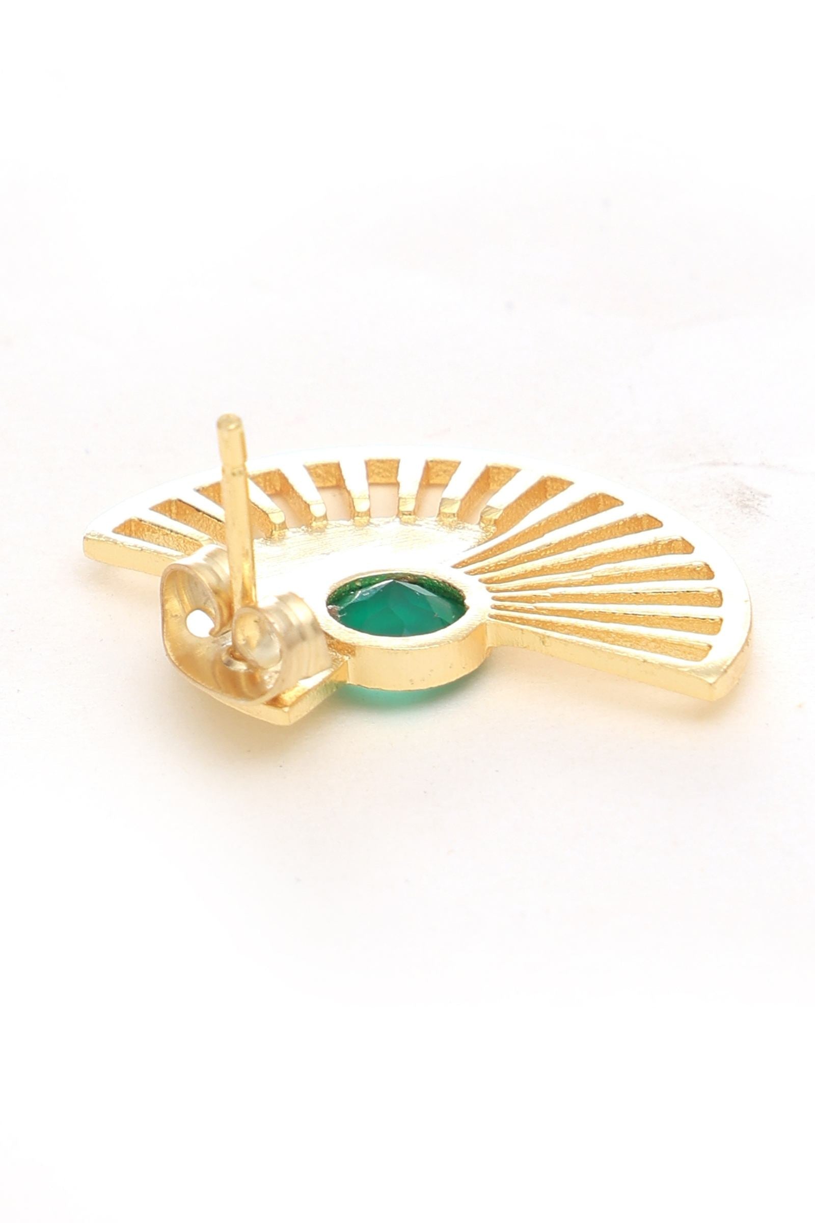 Green Onyx Egyptian Earring