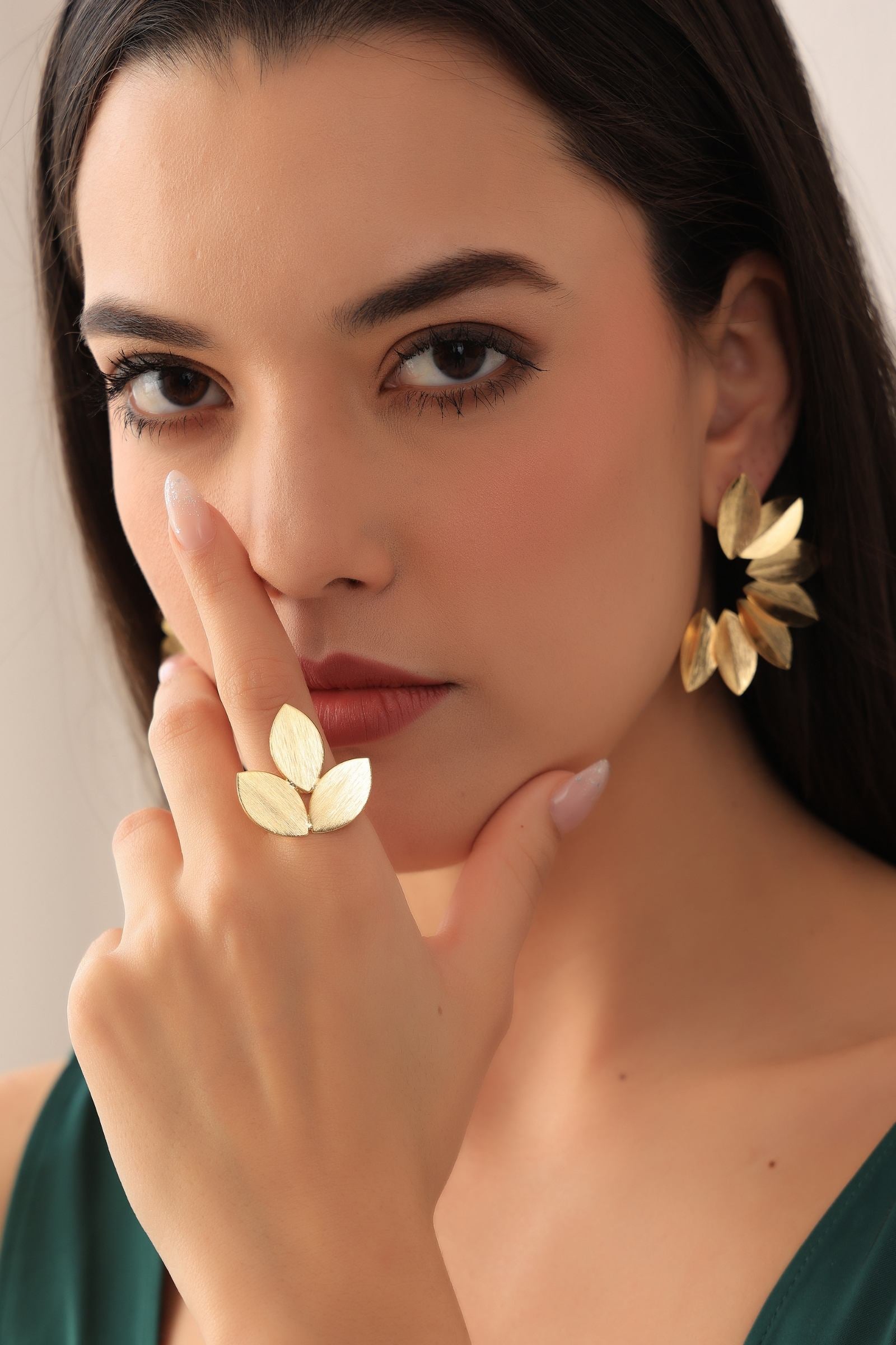 Gold Leaf Statement Ring - Main Image