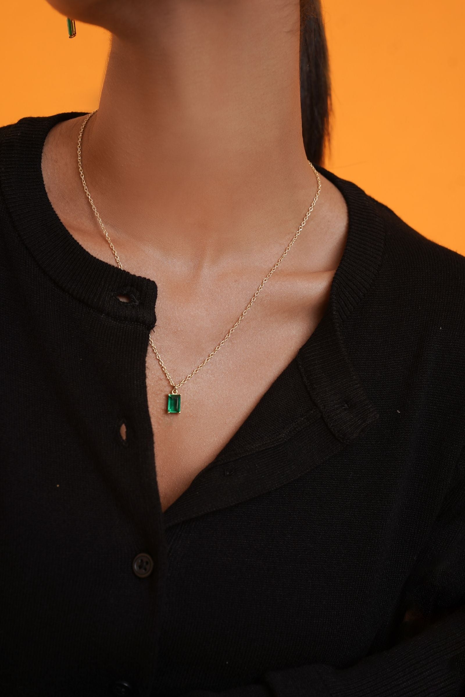 Emerald Pendant Necklace