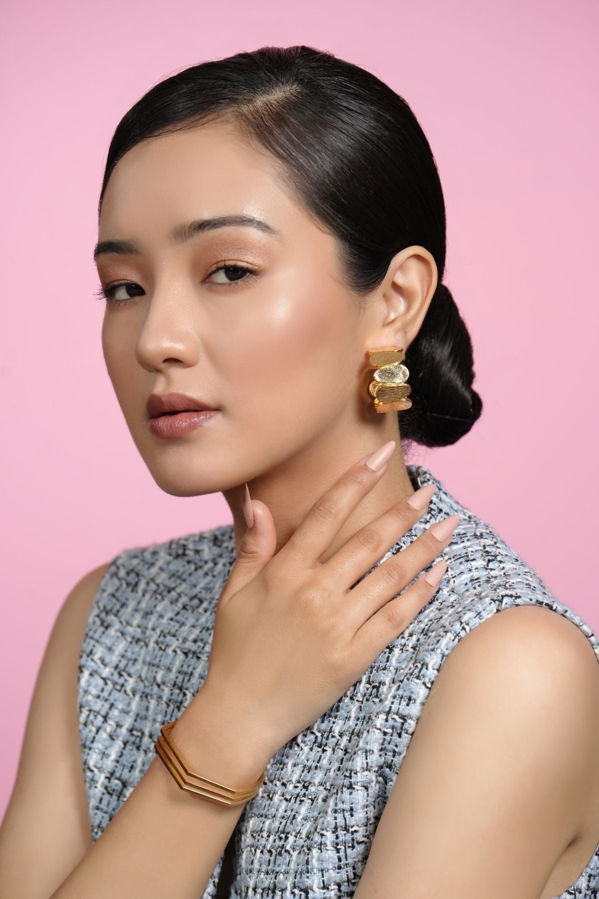 Golden Caramel 22K Hoops