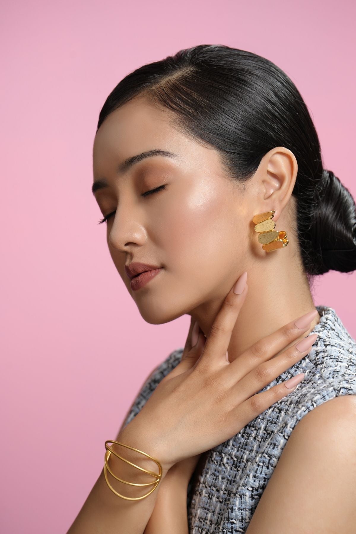 Golden Caramel 22K Hoops