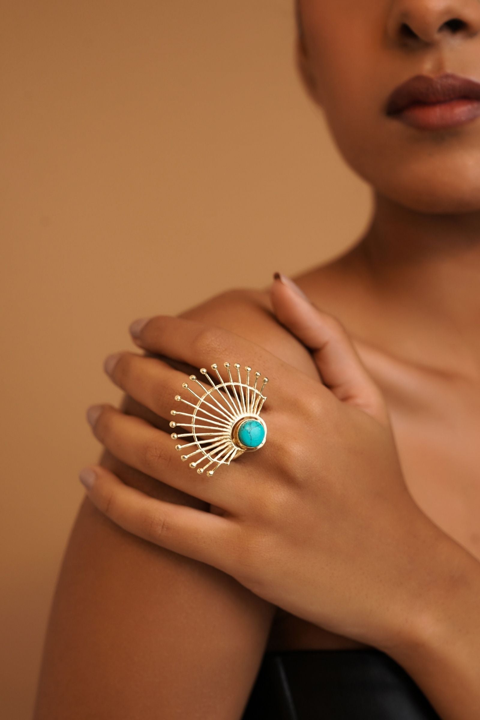 Majestic Turquoise Tiara Ring