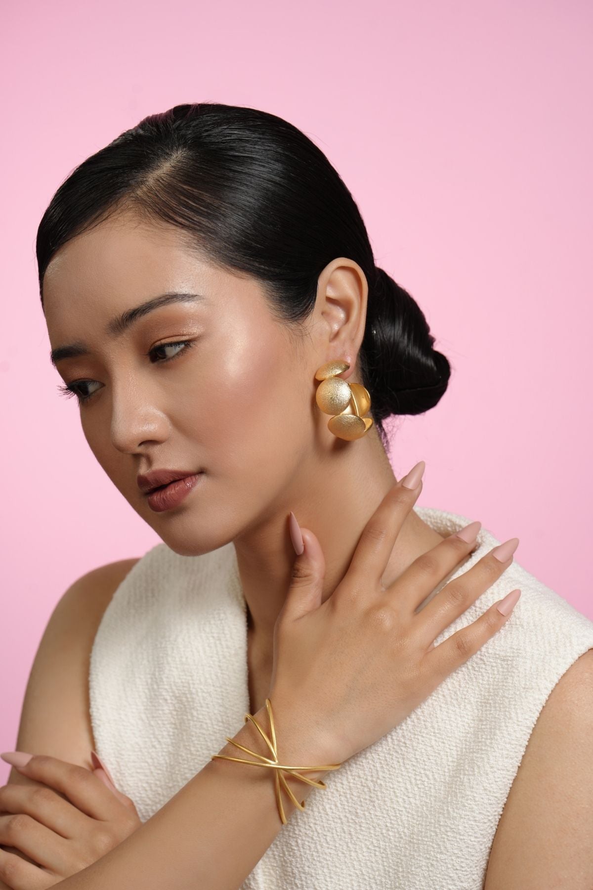Gold Bubble 22K Hoops