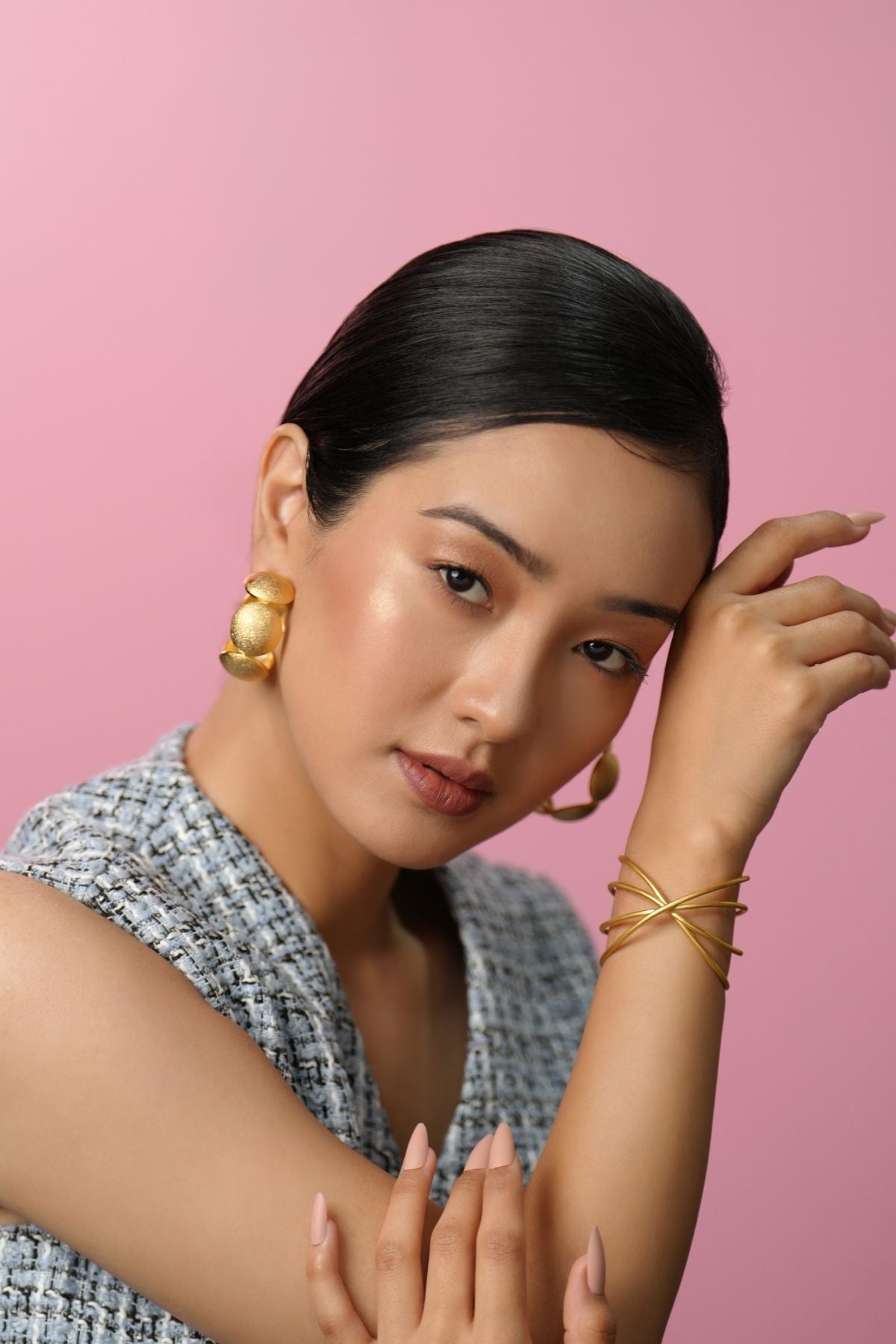 Gold Bubble 22K Hoops