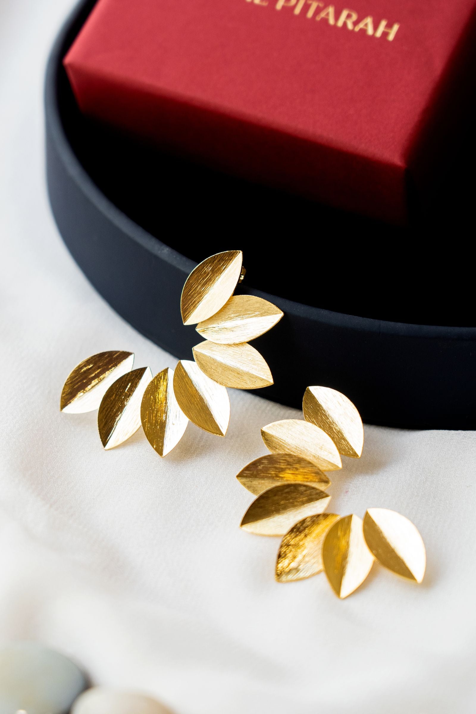 Gold Leaf Statement Earring