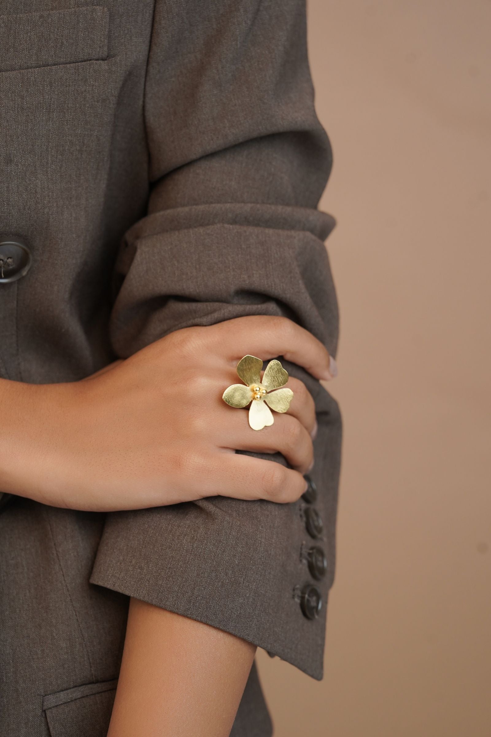 Zara Flower Statement Ring