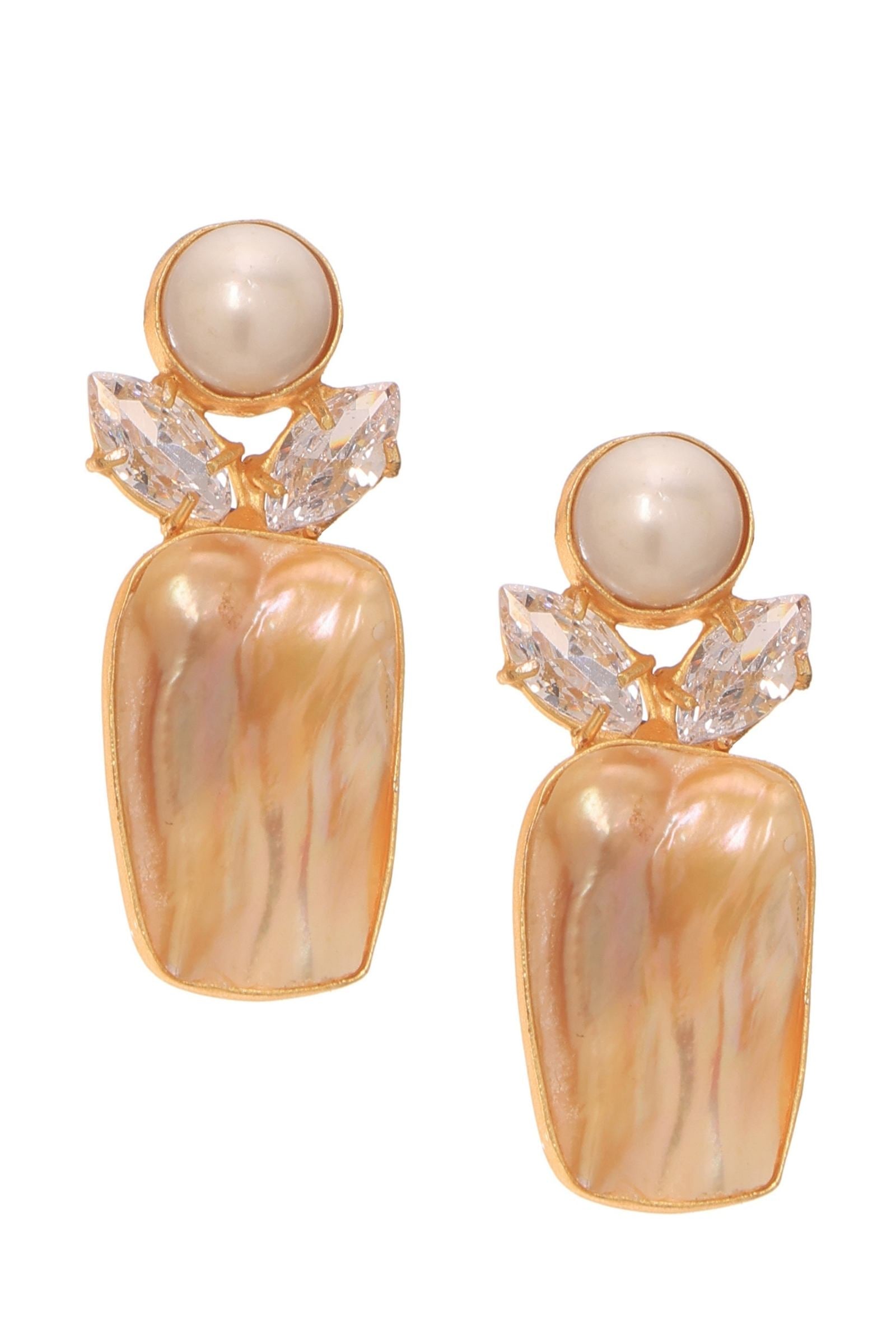 Baroque Elegance Freshwater Pearl Stud Earrings