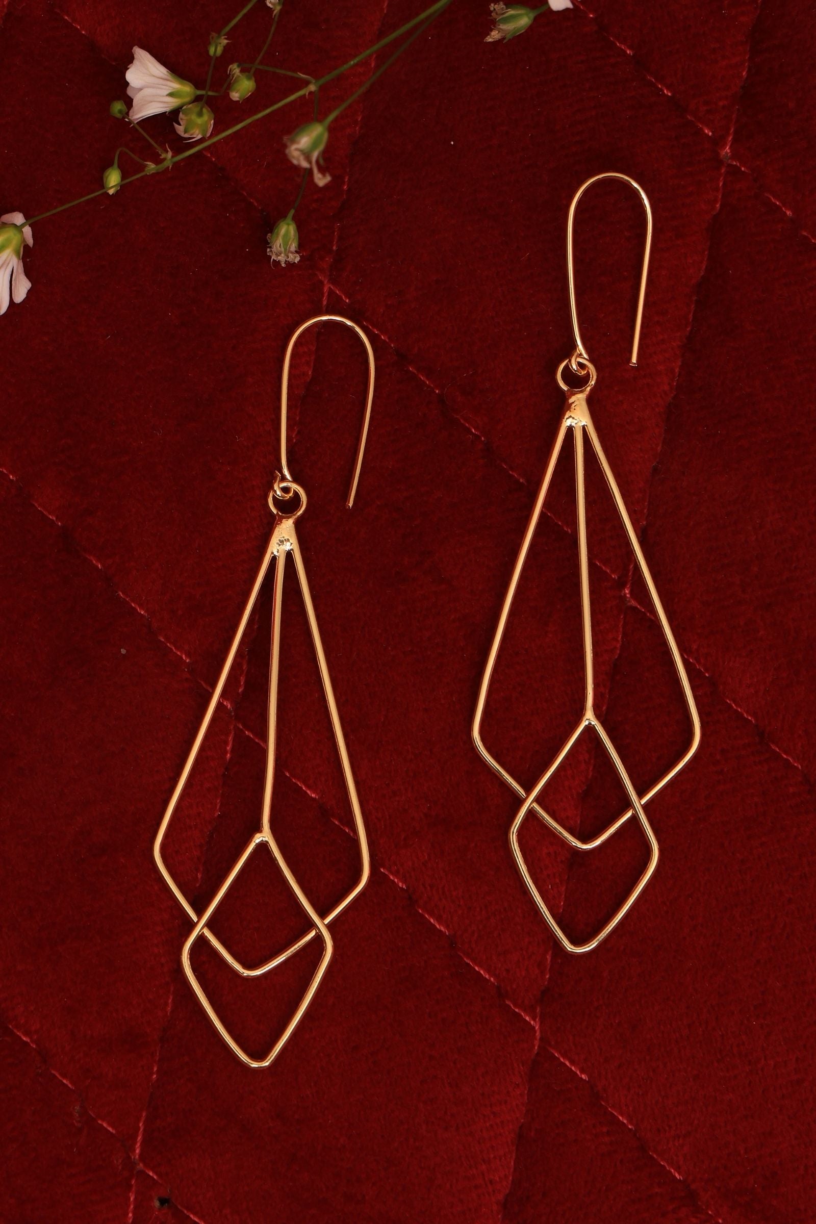 Gold Statement Edgy Danglers