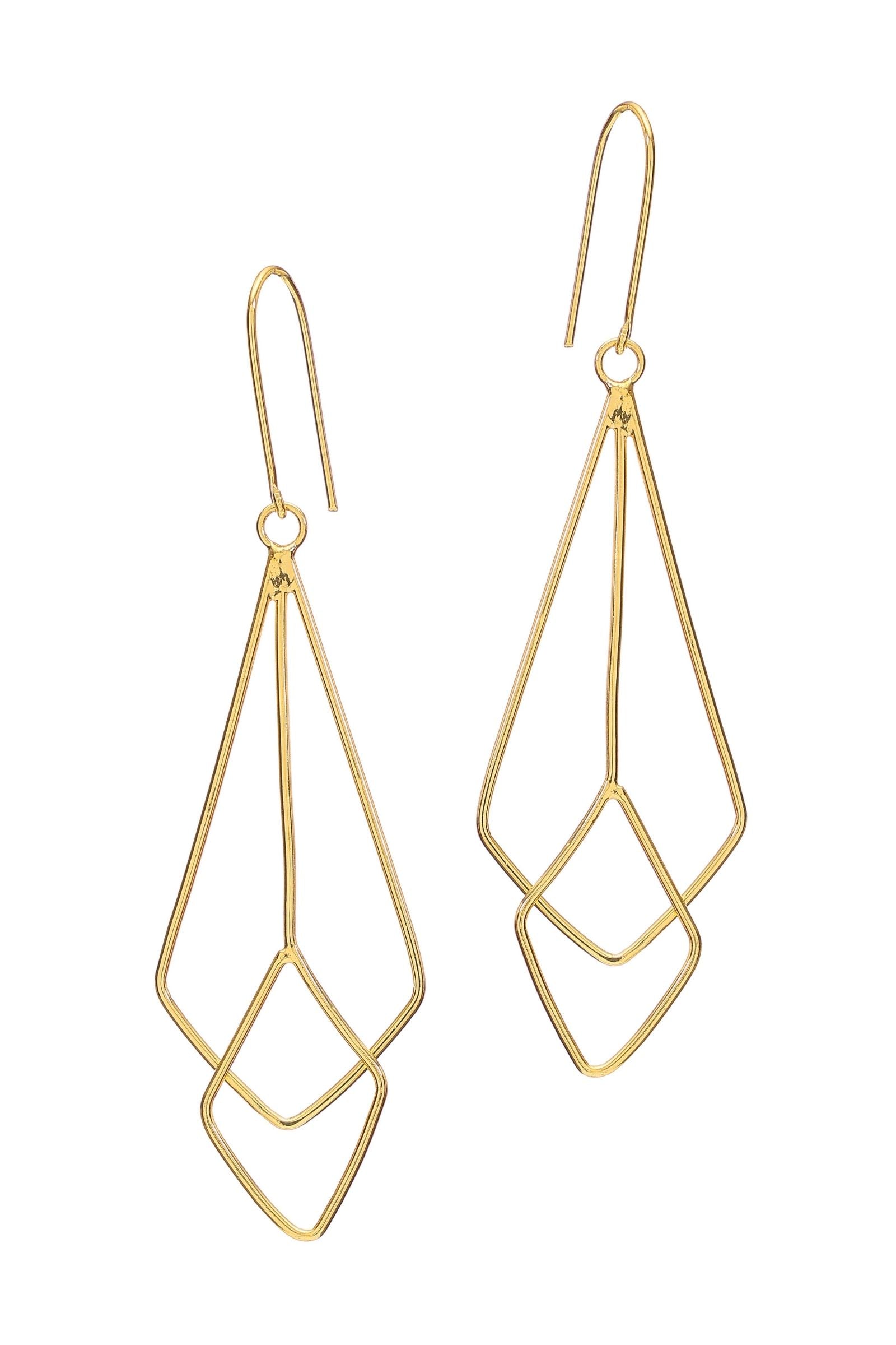 Gold Statement Edgy Danglers