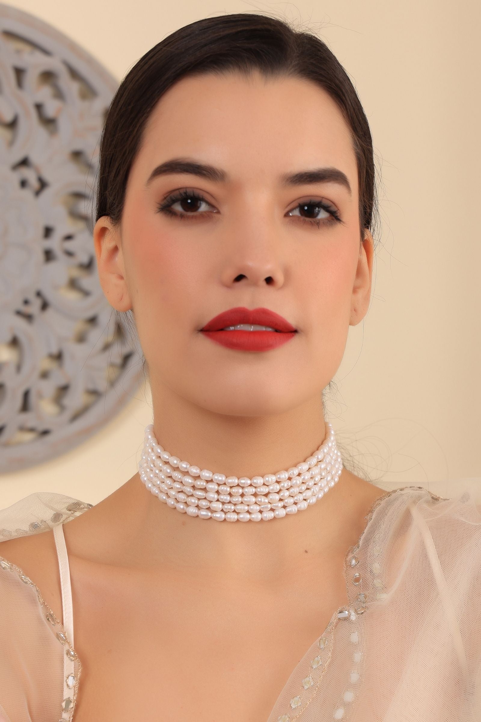 Timeless Grace Pearl Choker Necklace