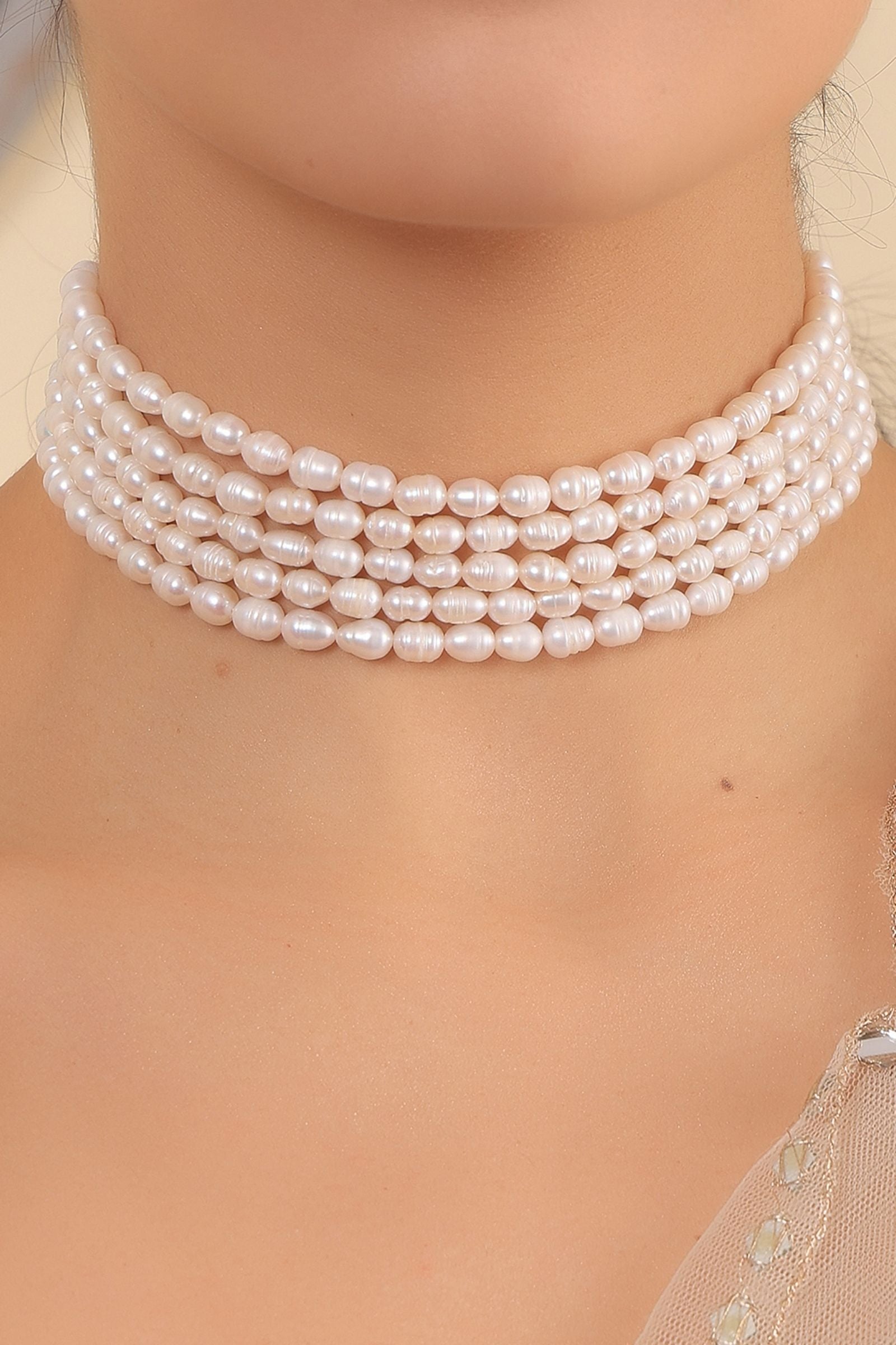 Timeless Grace Pearl Choker Necklace