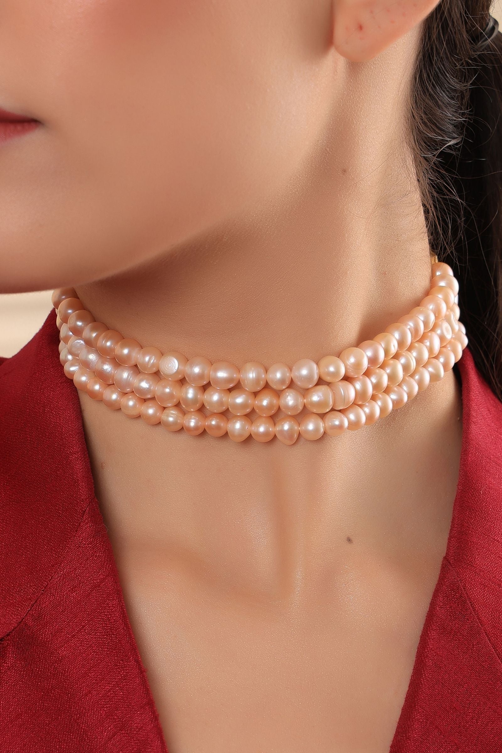 Natural Pink Classic Pearl Choker