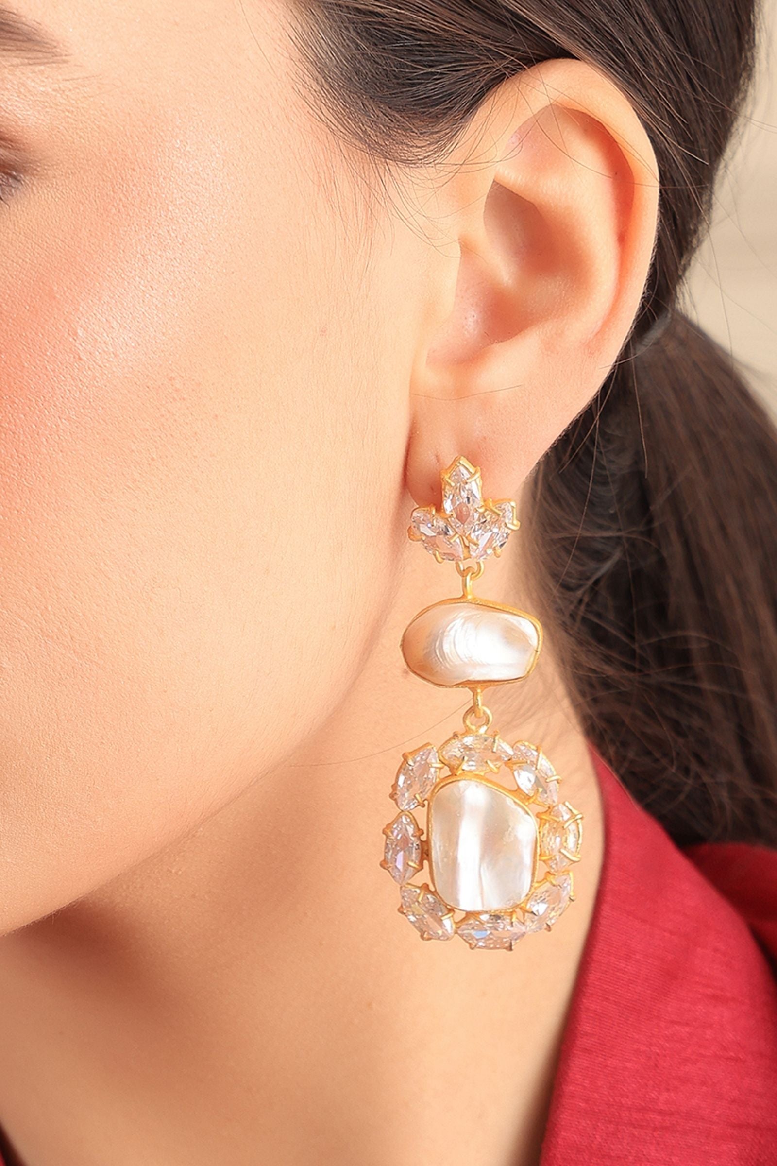 Radiance Pearl Statement Earrings