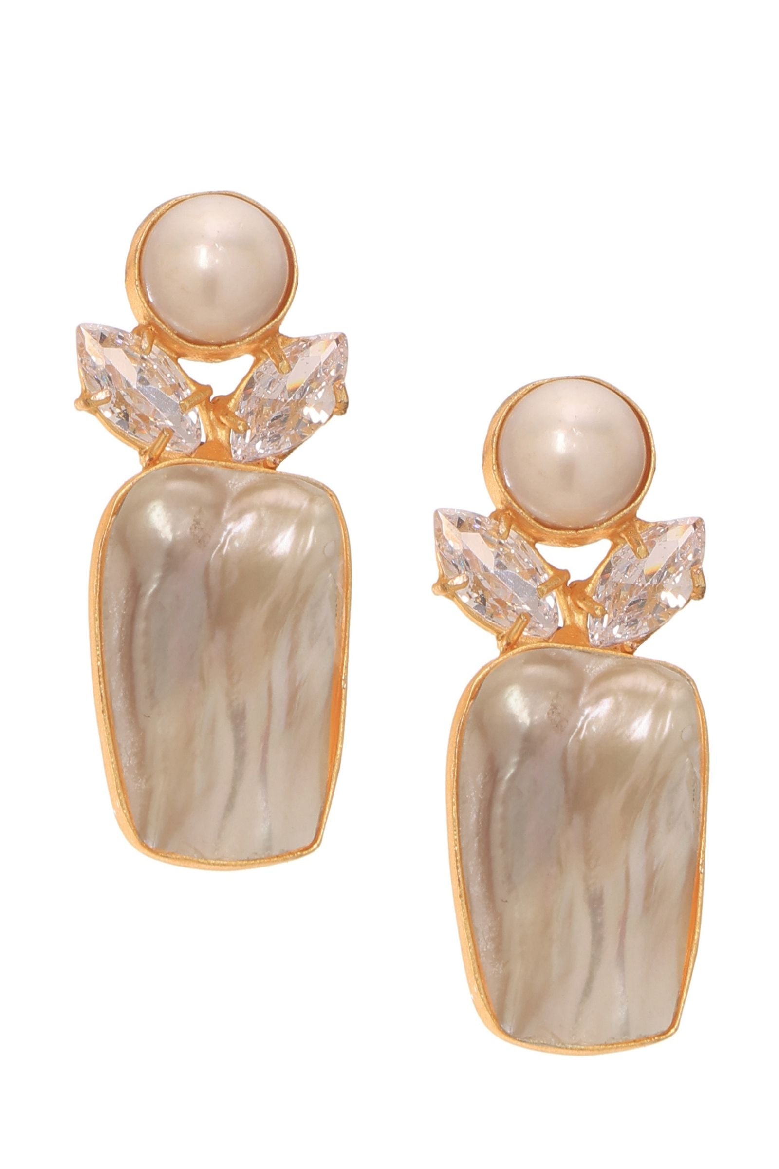 Baroque Elegance Freshwater Pearl Stud Earrings