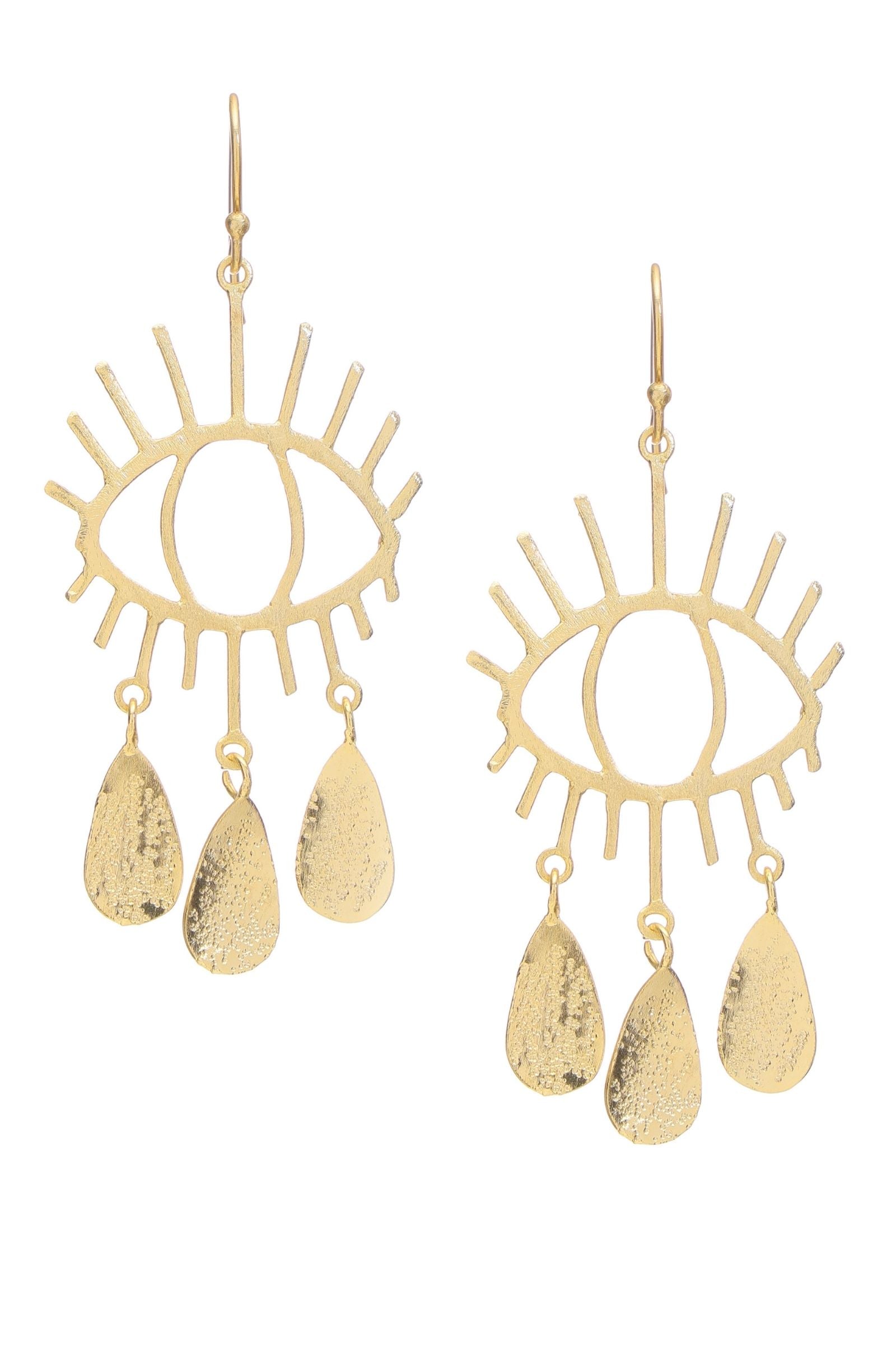 Gold Evil Eye Duo Set