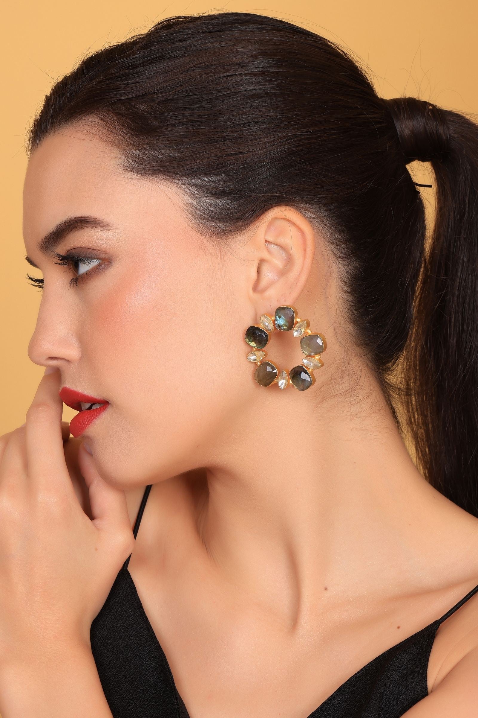 Labodarite Statement Hoops