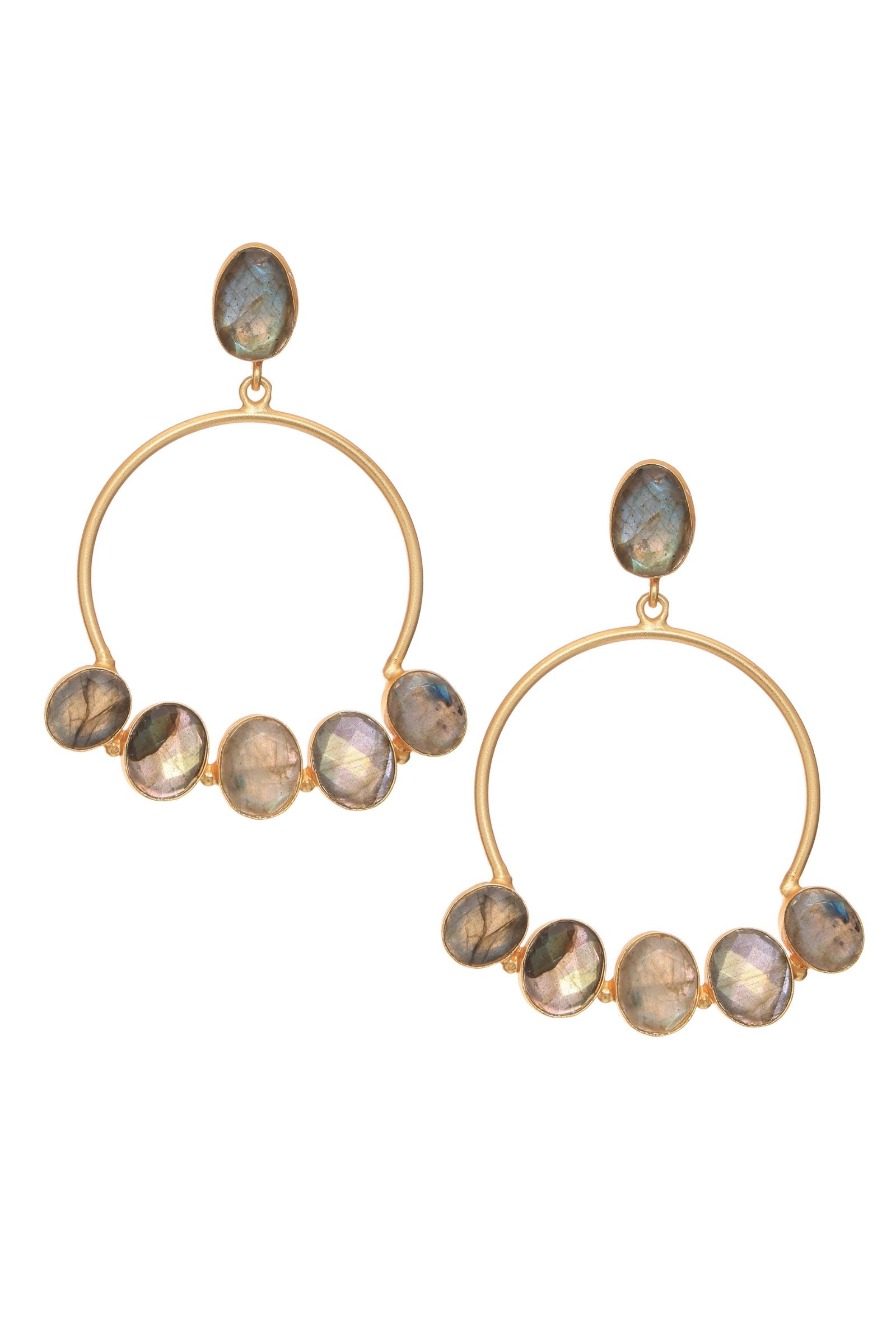 Labradorite Twilight Hoops Earring