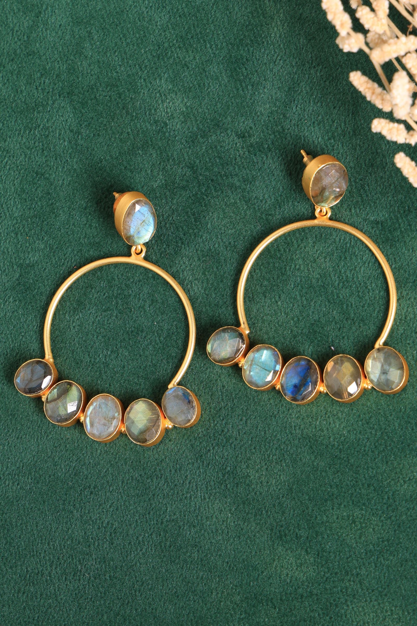 Labradorite Twilight Hoops Earring