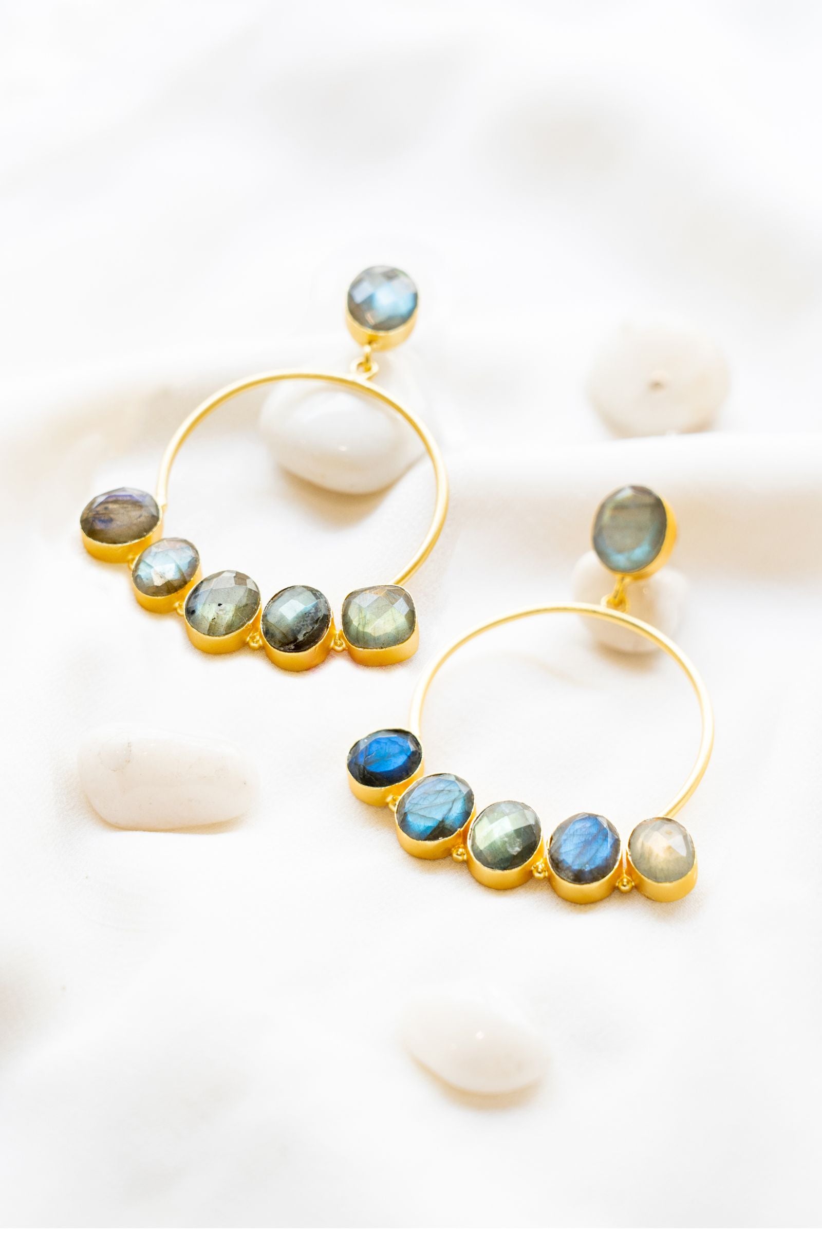 Labradorite Twilight Hoops Earring