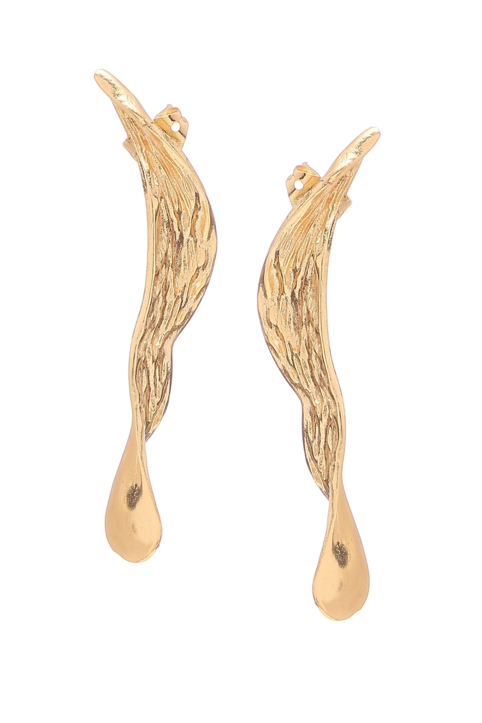 Artistic Gold Statement Earring